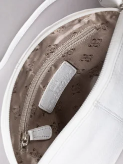 Blanc - Sac à bandoulière Lakeland Elterwater en cuir incurvé