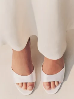 Blanc - Sandales de mariage Forever Comfort® à talons carrés à bout rond