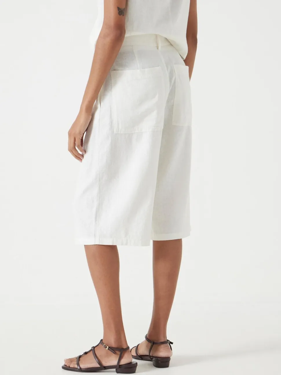 Blanc - Short Hush Linen Blend Lya Bermuda