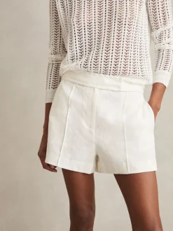 Blanc - Short Reiss Fawn Lin Whipstitch Short