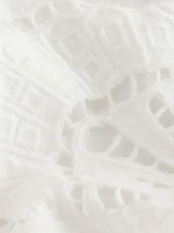 Blanc - Shorts Broderie
