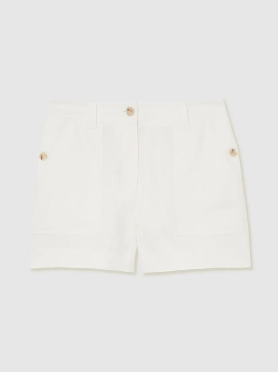 Blanc - Shorts en lin Reiss Ashby