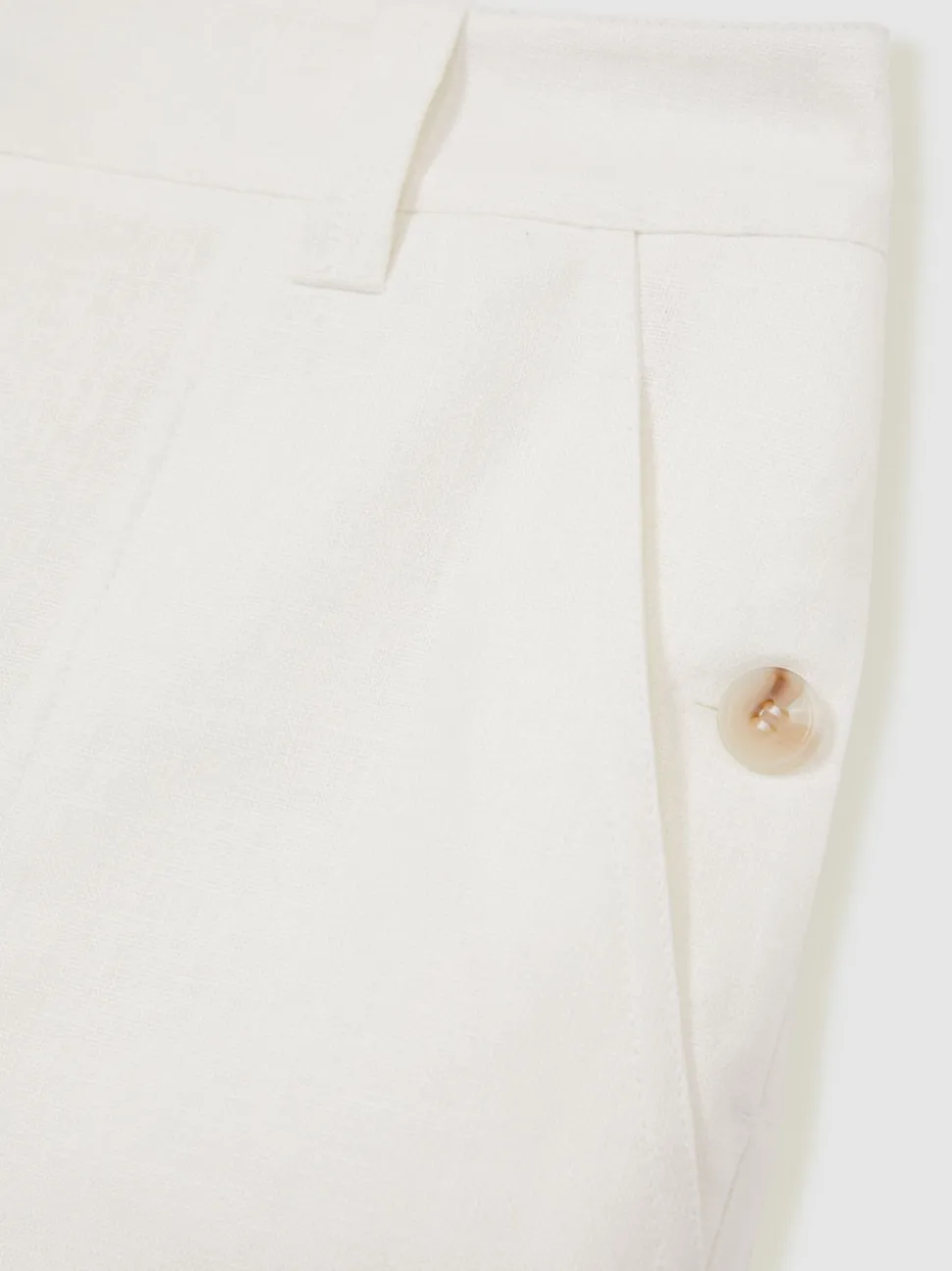Blanc - Shorts en lin Reiss Ashby