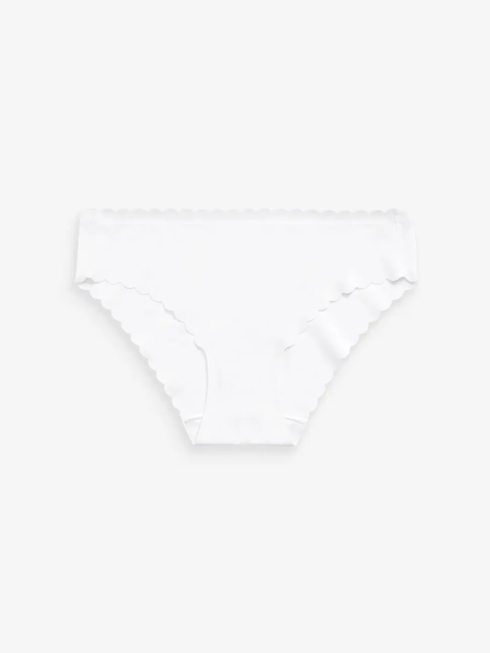 Blanc - Slip invisible à bord festonné