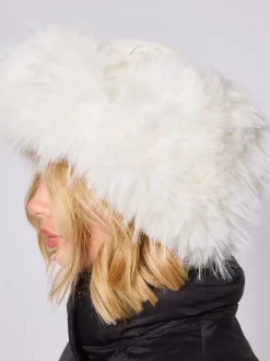 Blanc - South Beach Chapeau de trappeur de ski en fausse fourrure