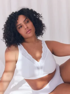 Blanc - Soutien-gorge B-H Total Support Ultimate Comfort super doux sans rembourrage