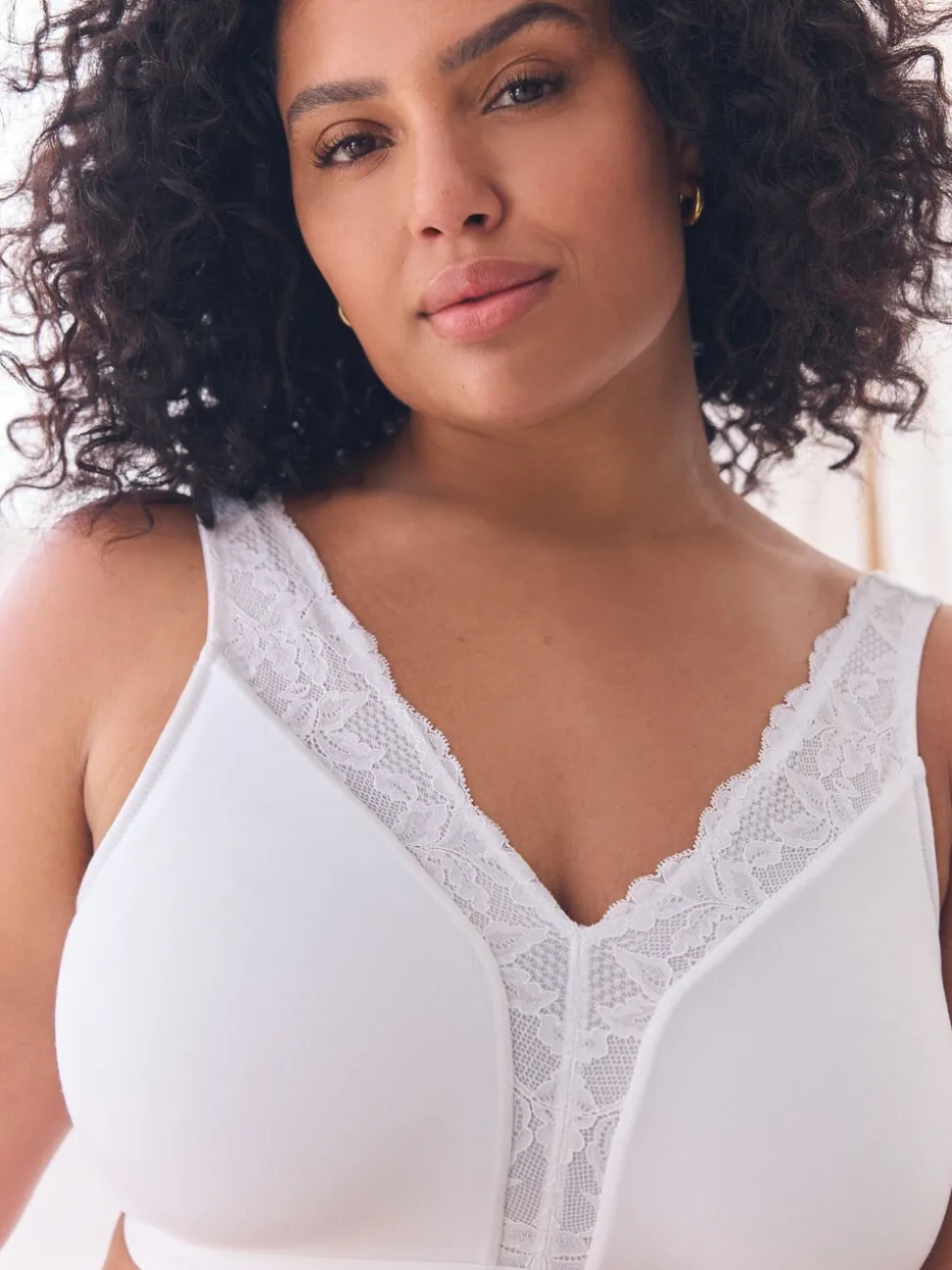 Blanc - Soutien-gorge B-H Total Support Ultimate Comfort super doux sans rembourrage