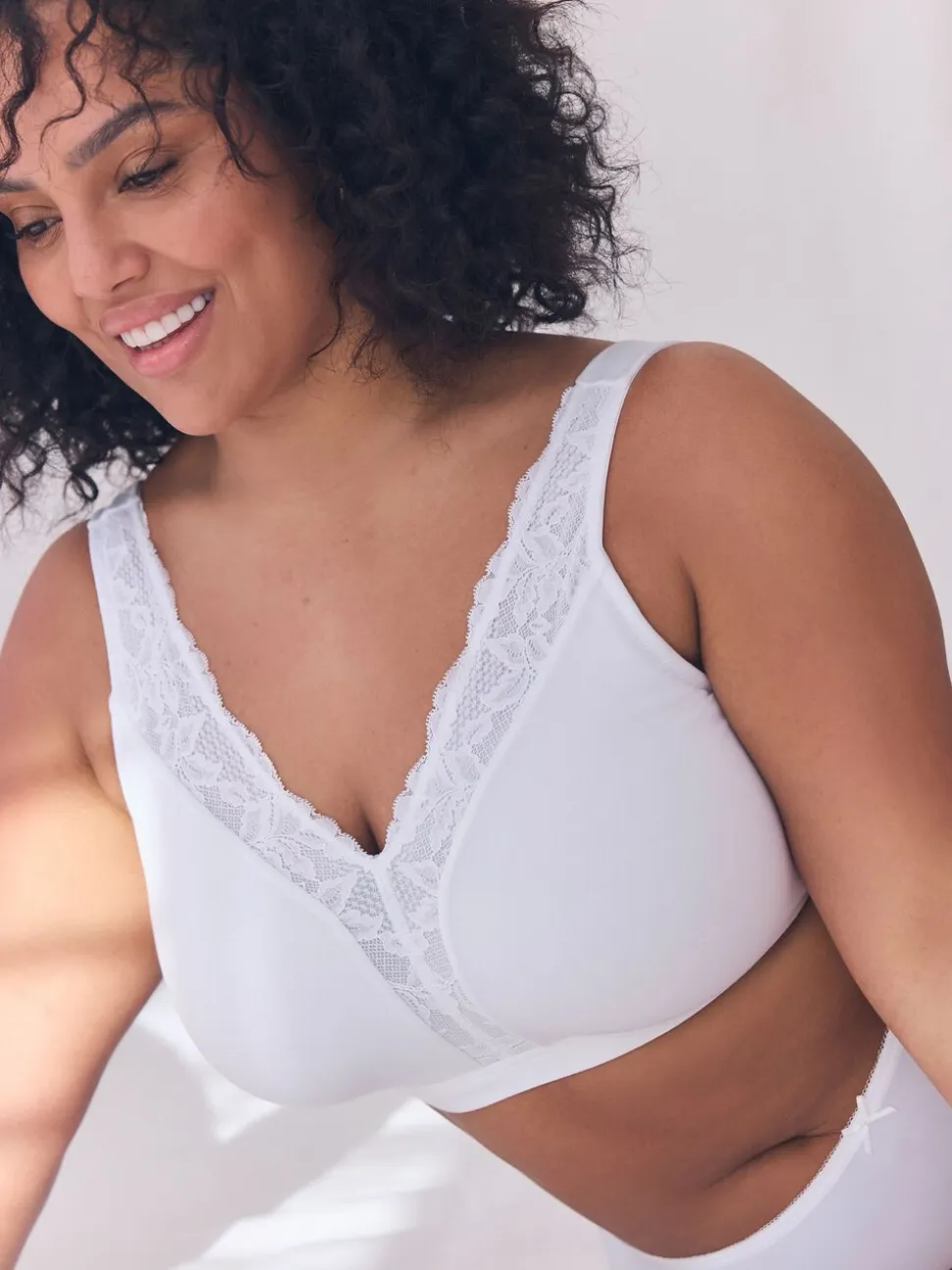 Blanc - Soutien-gorge B-H Total Support Ultimate Comfort super doux sans rembourrage