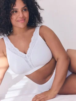 Blanc - Soutien-gorge B-H Total Support Ultimate Comfort super doux sans rembourrage