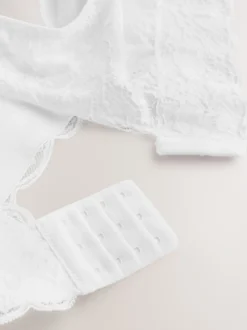 Blanc - Soutien-gorge en dentelle maintien total