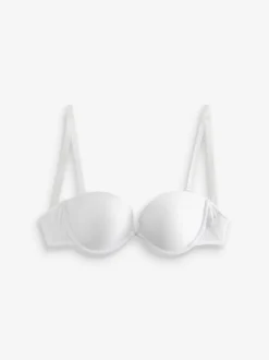 Blanc - Soutien-gorge lissant sans bretelles à dos clair A-E