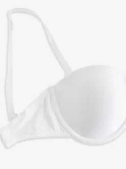 Blanc - Soutien-gorge lissant sans bretelles à dos clair A-E