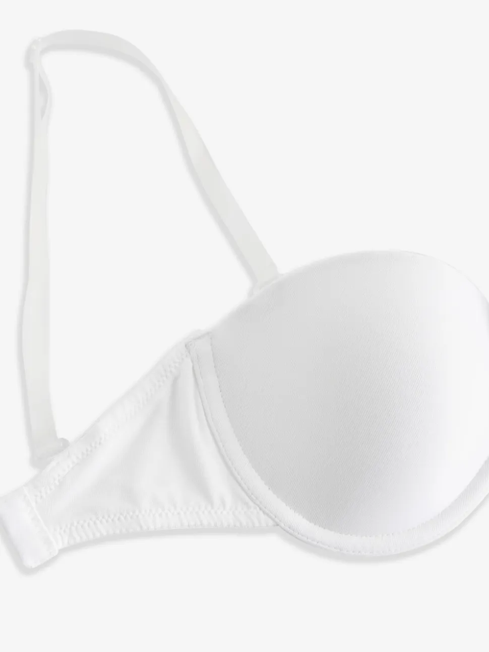 Blanc - Soutien-gorge lissant sans bretelles à dos clair A-E