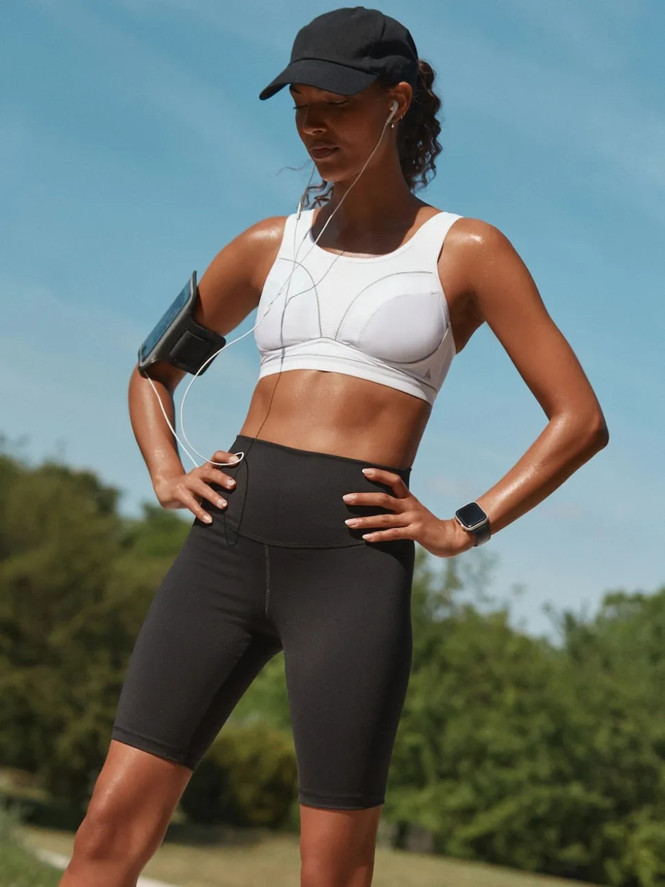 Blanc - Soutien-gorge non rembourré BG Active Sports High Impact Dry Tech
