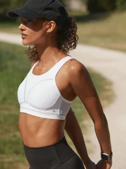 Blanc - Soutien-gorge non rembourré BG Active Sports High Impact Dry Tech