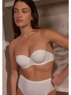 Blanc - Soutien-gorge push-up multiway sans bretelles A-E