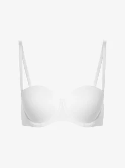 Blanc - Soutien-gorge push-up multiway sans bretelles A-E
