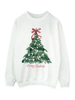 Blanc - Sweat-shirt aquarelle Brands In Noël