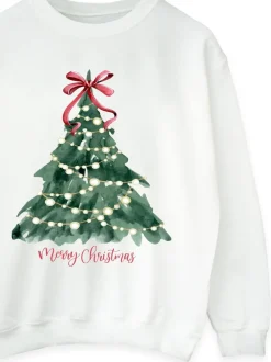 Blanc - Sweat-shirt aquarelle Brands In Noël