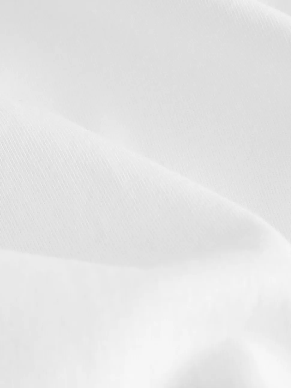Blanc - T-shirt à col en V avec manches à bonnet