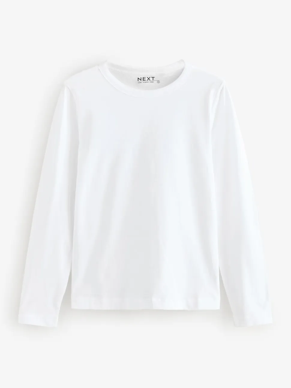 Blanc - T-shirt à manches longues de cou d'équipage