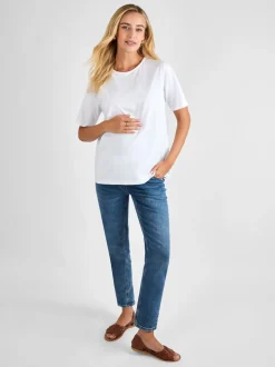 Blanc - T-shirt de maternité oversize JoJo Maman Bébé