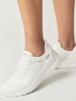 Blanc craie - Baskets Skechers BOBS Sport Squad Chaos Slip In