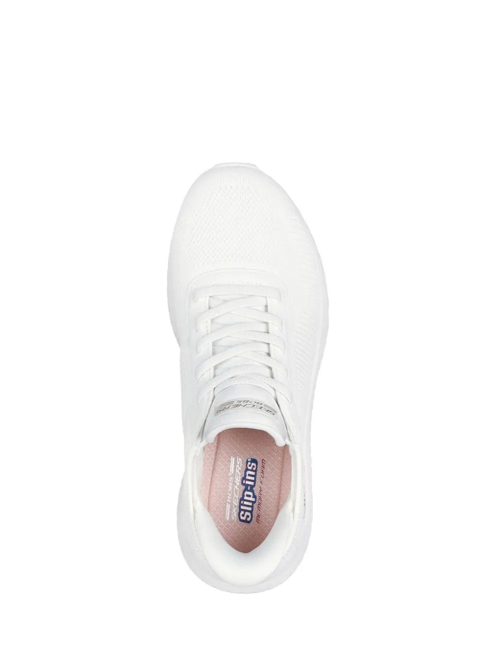 Blanc craie - Baskets Skechers BOBS Sport Squad Chaos Slip In