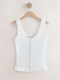 Blanc écru - Débardeur cami pointelle