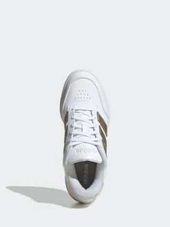 Blanc et doré - Baskets adidas Courtblock Bold