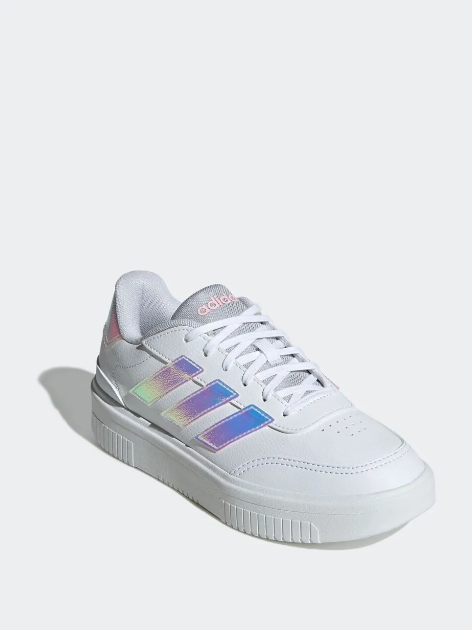 Blanc éteint - Baskets adidas Courtblock Bold