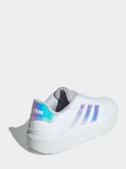 Blanc éteint - Baskets adidas Courtblock Bold