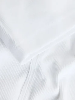 Blanc/Argent - Débardeur côtelé Trim Hardware Detail Racer