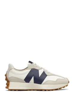 Blanc/bleu marine - New Balance 327 Trainers