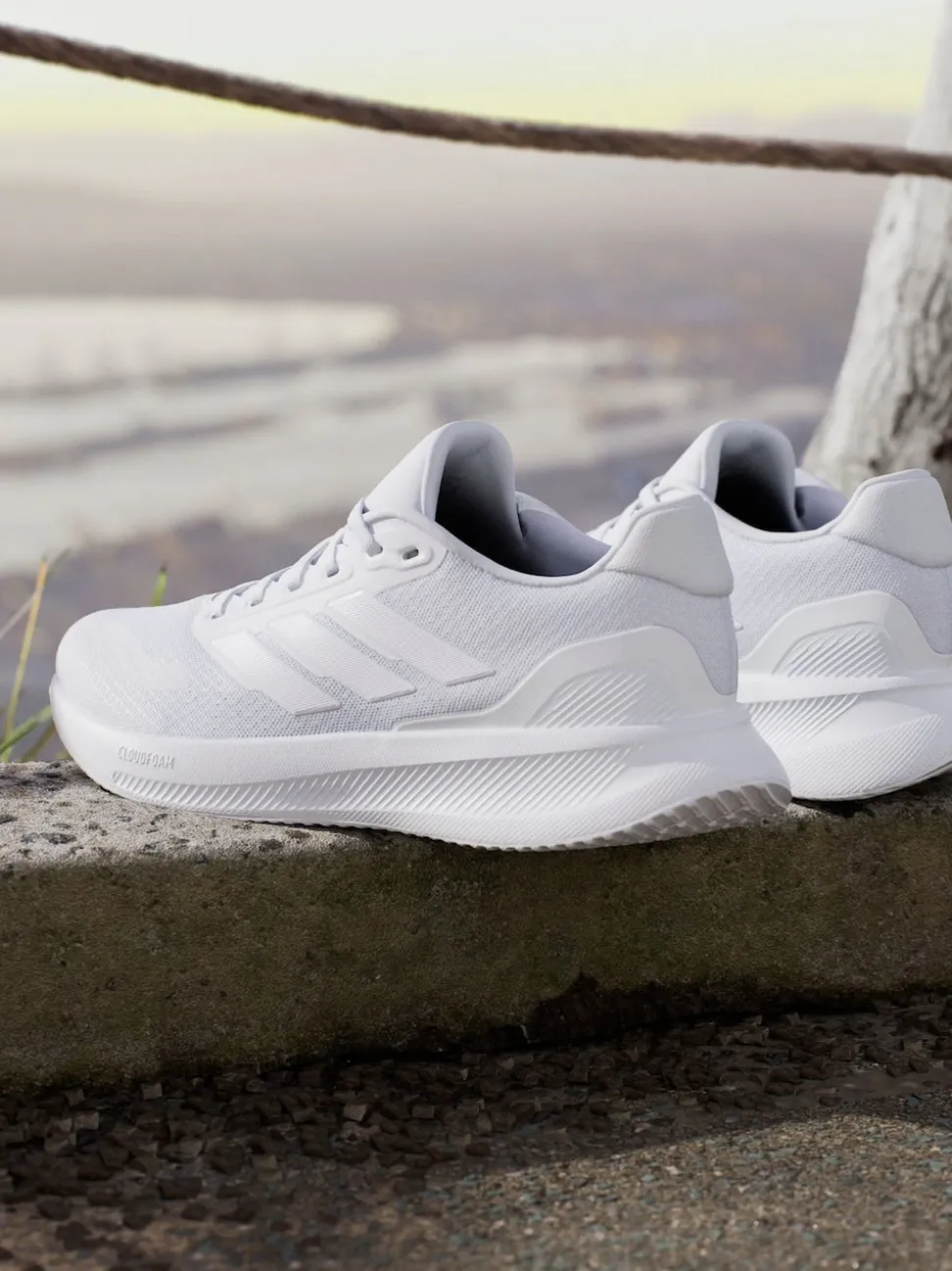 Blanc/Gris - Baskets adidas Grand Court