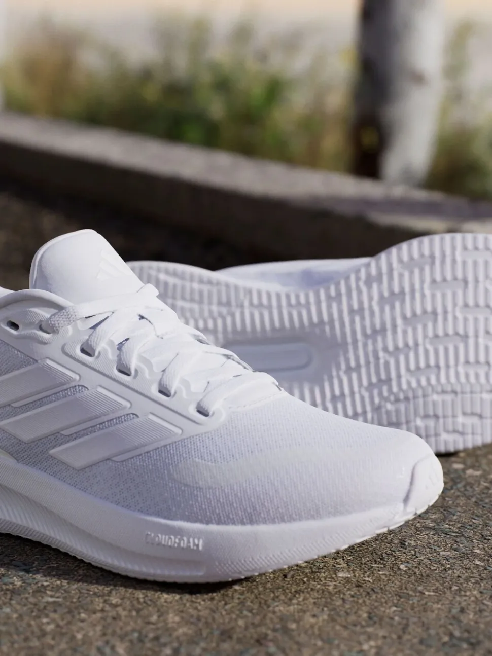 Blanc/Gris - Baskets adidas Grand Court
