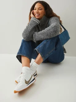 Blanc/imprimé léopard - Nike Pacific Trainers