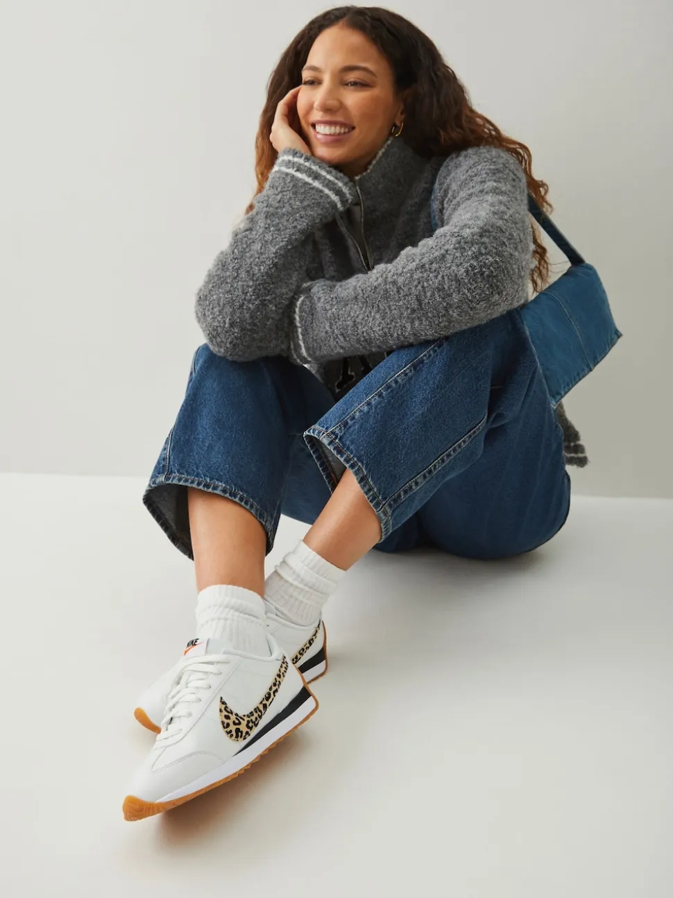 Blanc/imprimé léopard - Nike Pacific Trainers