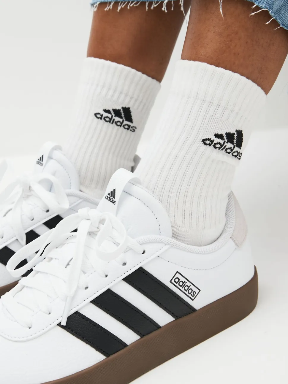 Blanc/Noir - Adidas VL Court 3.0 Formateurs