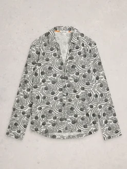 Blanc/Noir - Chemise en jersey White Stuff Annie