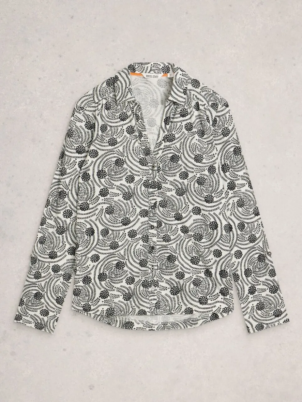 Blanc/Noir - Chemise en jersey White Stuff Annie