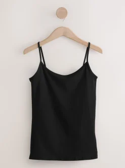 Blanc/Noir - Lot de 5 gilets à fines bretelles