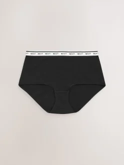Blanc/Noir/Gris - Lot de 4 culottes à logo en coton