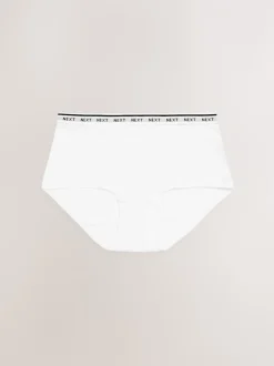Blanc/Noir/Gris - Lot de 4 culottes à logo en coton