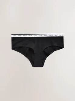 Blanc/Noir/Gris - Lot de 4 culottes à logo en coton