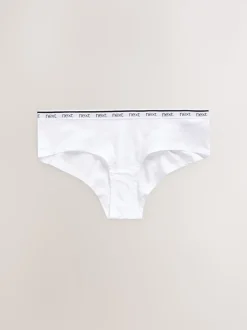 Blanc/Noir/Gris - Lot de 4 culottes à logo en coton