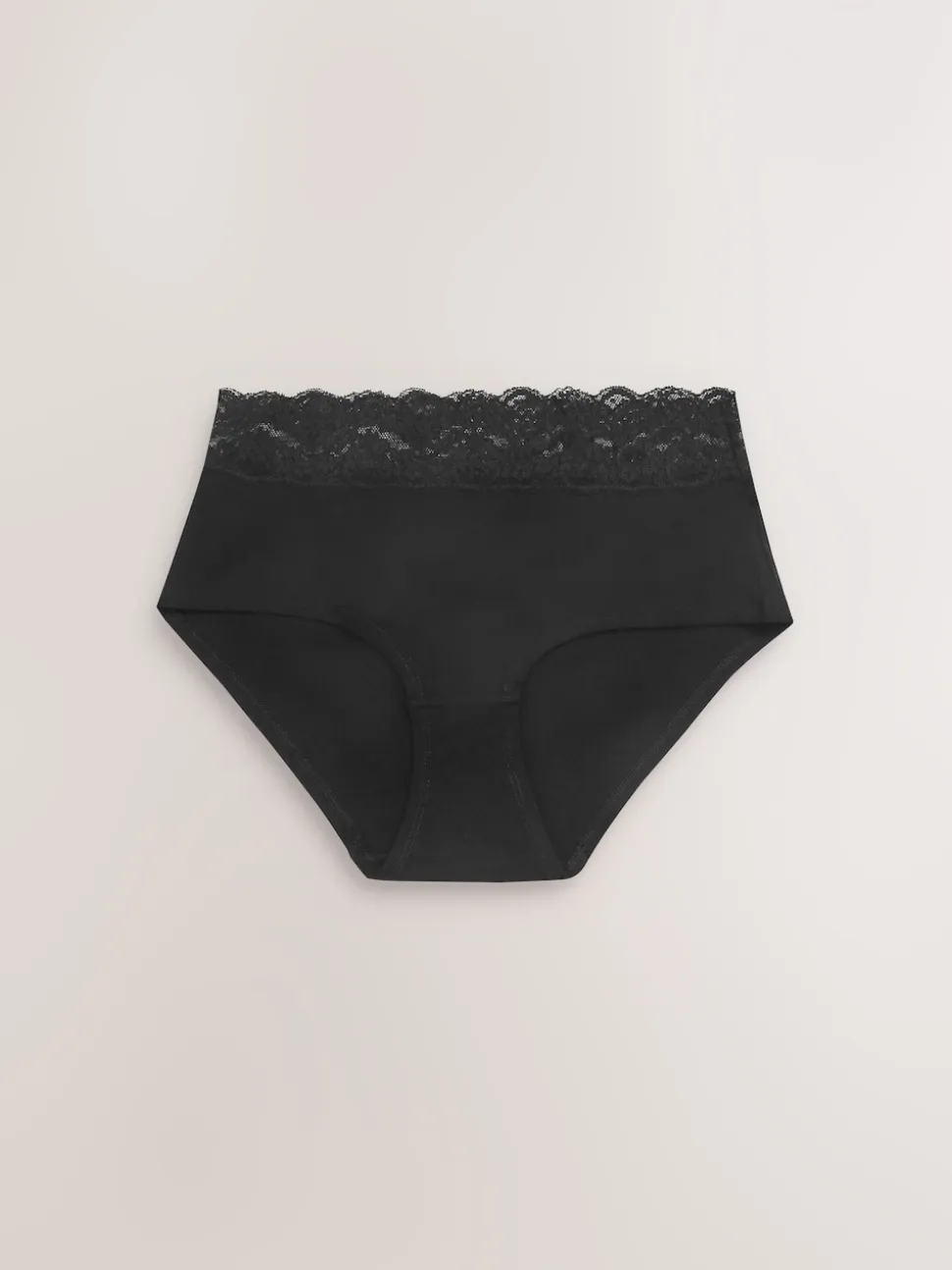 Blanc/Noir/Gris - Lot de 4 culottes en coton et dentelle
