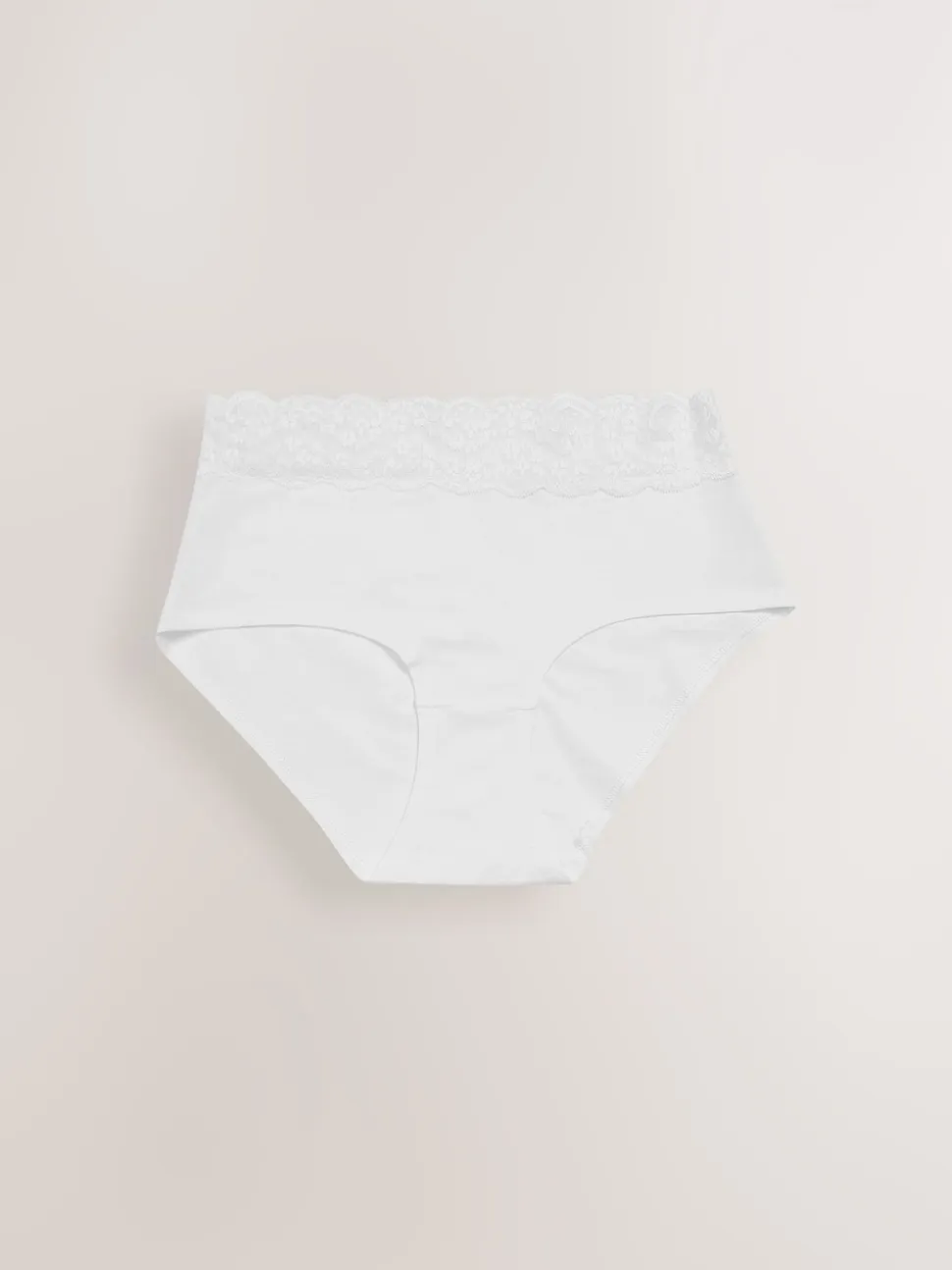 Blanc/Noir/Gris - Lot de 4 culottes en coton et dentelle