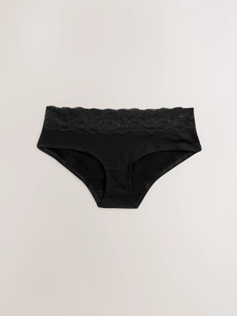 Blanc/Noir/Gris - Lot de 4 culottes en coton et dentelle