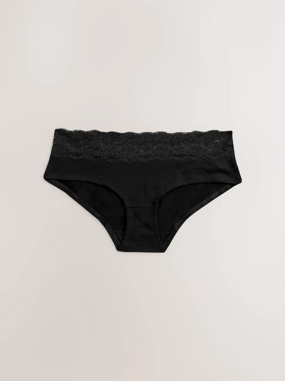Blanc/Noir/Gris - Lot de 4 culottes en coton et dentelle